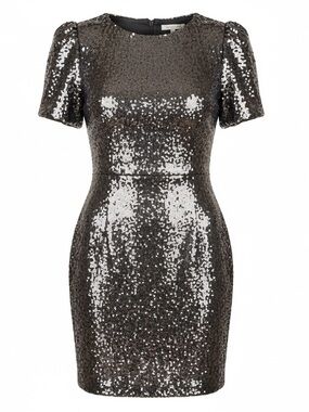 Ann Taylor Black and Silver Sequin Mini Dress